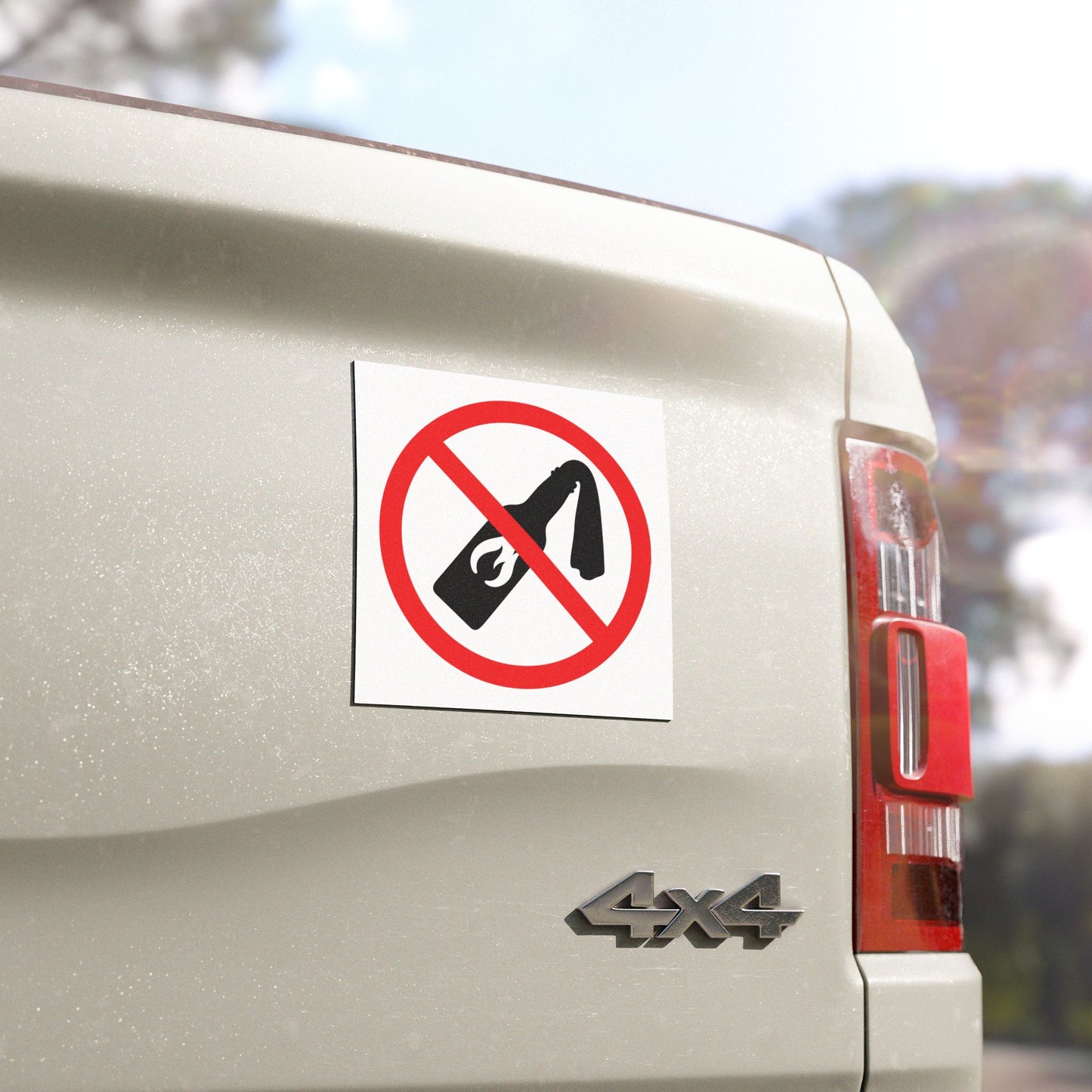 No Molotov Zone™ Magnet - This TESLR Declines Your Flaming Special