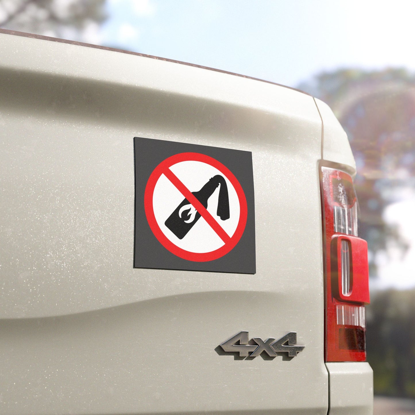 No Molotov Zone™ Magnet - This TESLR Declines Your Flaming Special